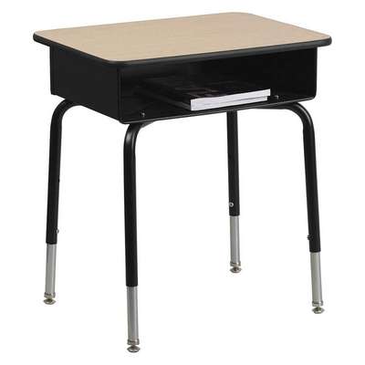 Student Desk,Steel Frame,Oak