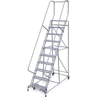 912410-5 Cotterman 10-step Rolling Ladder, Perforated Step Tread, 130 