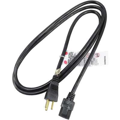 Power Cord,5-15P,Sjt,6 Ft.,Blk,