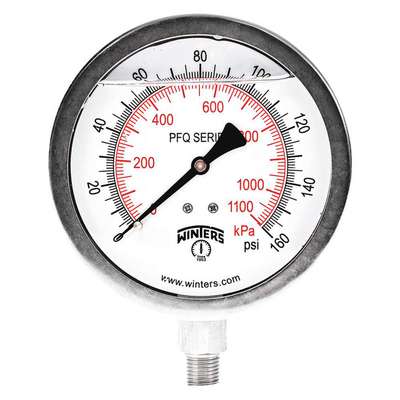 Pressure Gauge,4" Dial Size,