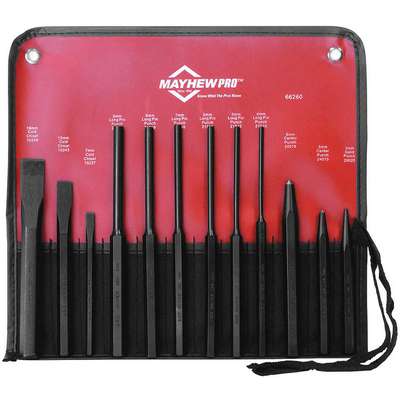 Punch And Chisel Set,12-Piece,