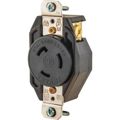 Locking Receptacle,Black,