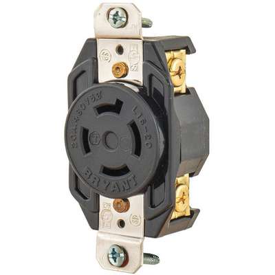 Locking Receptacle,Black,