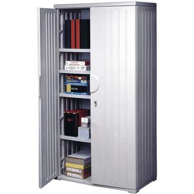 Storage Cabinet,Hdpe,Platinum,