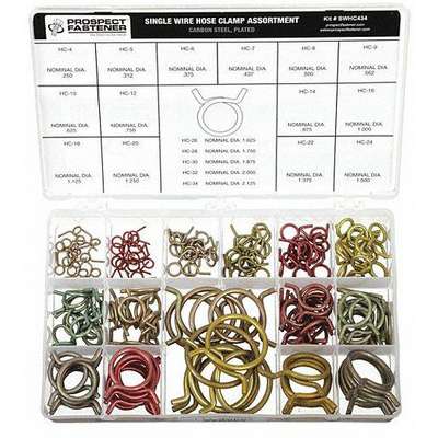 Hose Clamp Assortment,19Szs,