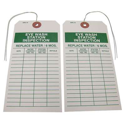 Eye Wash Inspection Tags 25 Pk