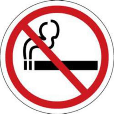 No Smoking Symbol Window Cling