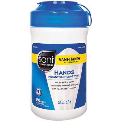 Hand Sanitizer Wipes,White,Pk