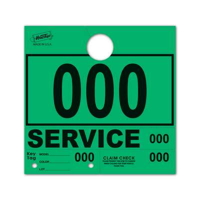 Srvc Hang Tags-Green 0000-0999