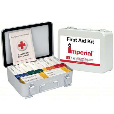 First Aid Kit, 25 Person-Metal