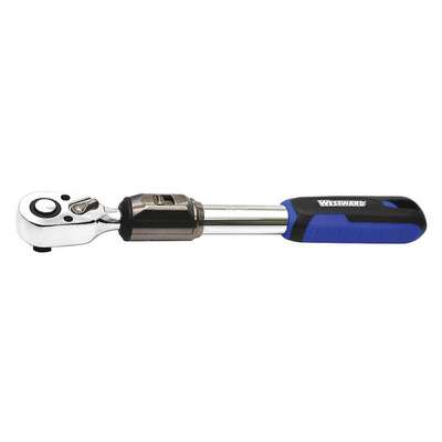 Hand Ratchet, 13 In, Chrome, 3/