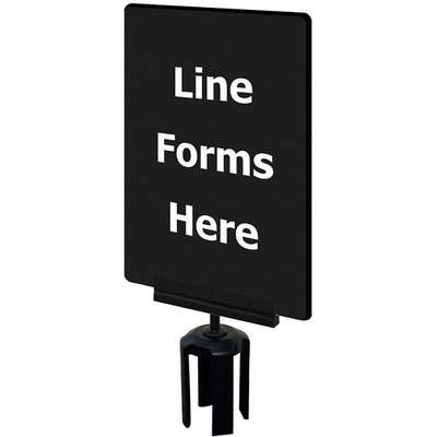 Acrylic Sign,Black,Line Forms