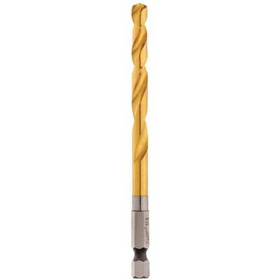 Drill Bit,Titanium,1/4 In.