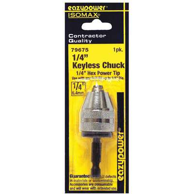 Drill Chuck,Steel,Size 1/4"