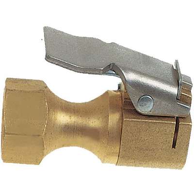 Air Chuck,1/4-18 NPT,Brass,