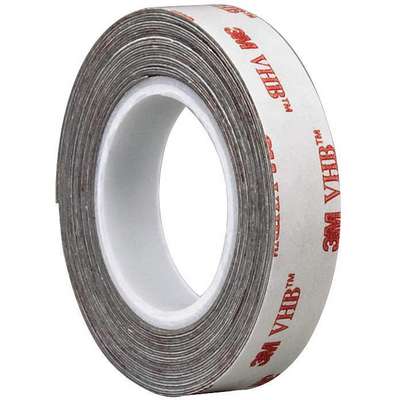 Vhb Tape,1/2 In x 5 Yd.,Gray