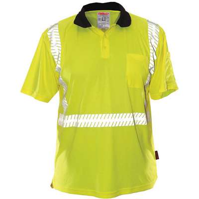 Polo Shirt,Size XL,Hi-Vis