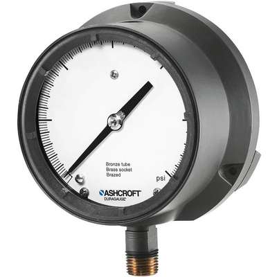 Pressure Gauge,0 To 200 PSI,4-