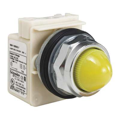 Pilot Light,LED,Yellow,120V,