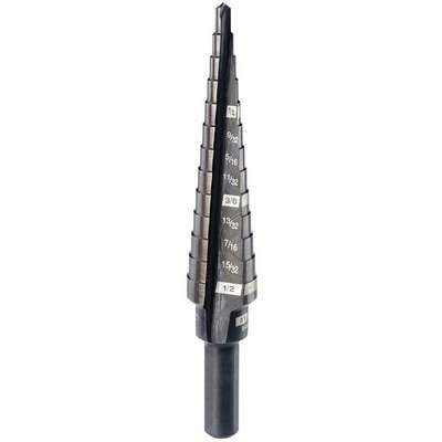 Step Drill Bit,Hss,13 Sizes,1/