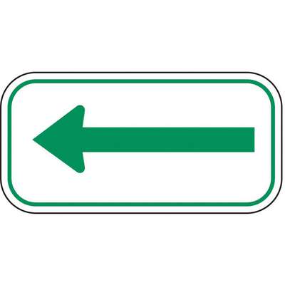 Parking Sign,6 x 12In,Grn/Wht,