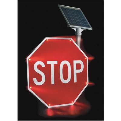 LED Stop Sign,Stop,White/Red