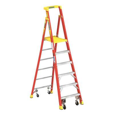 Podium Stepladder,6 Ft,