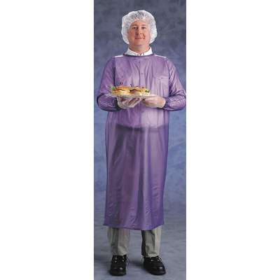 Coat Apron,51in. Lx64in. W,Blue