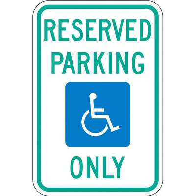 Handicap Parking Sign,18"H,