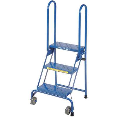 Rolling Ladder 3 Step, Blue