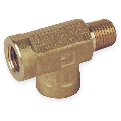 Street Tee,Brass,1/4 In.,NPT