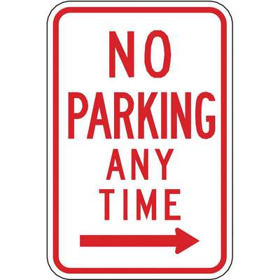 Parking Sign,18 x 12In,R/Wht,