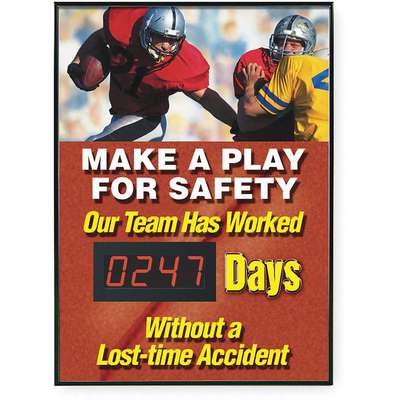 Safety Scoreboard,28 x 20In,Eng