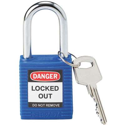 Lockout Padlock,Kd,Blue,1/4 In.