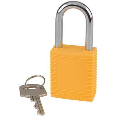 Lockout Padlock,Kd,Yellow,1/4