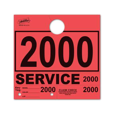 Srvc Hang Tags-Red 2000-2999