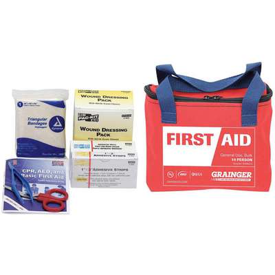 First Aid Kit,Bulk,Red,74 Pcs,