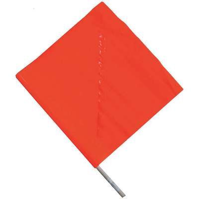 Warning Flag, Hand Held Orange