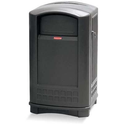 Trash Can,50 Gal.,Black