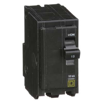 Circuit Breaker,15A,2P,10kA,