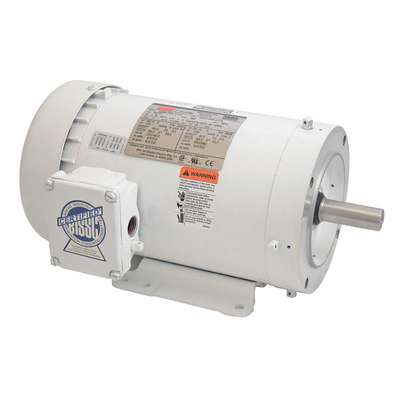 Washdown Motor,3 Ph,Tefc,2 Hp,