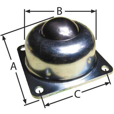 Ball Transfer,Flange,1-1/2In