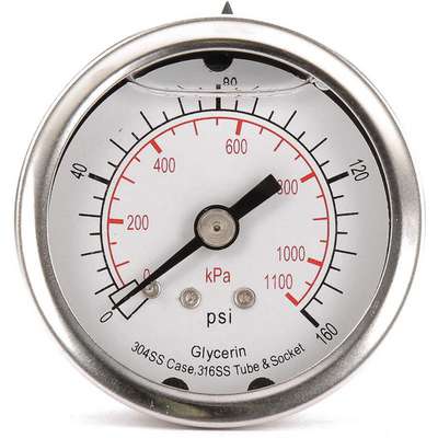 Pressure Gauge,Liquid Filled,2