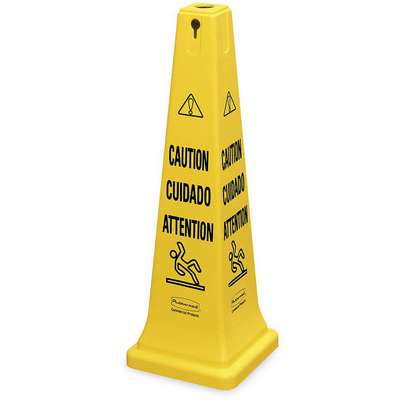 Safety Cone, Caution, Eng/Sp/Fr