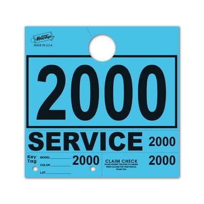 Srvc Hang Tags-Blue 2000-2999