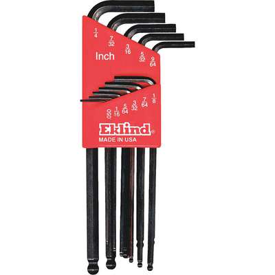 Ball End Hex Key St,0.050-1/4