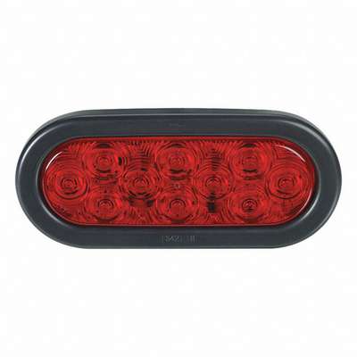 LED Stt Light, Red, Oval 6-3/8