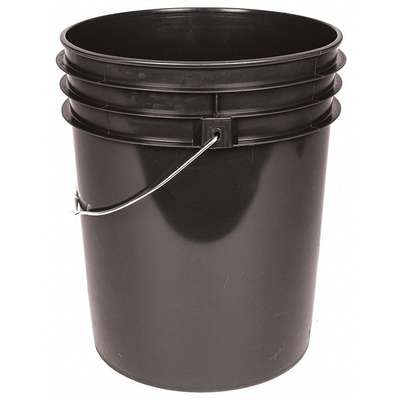 Plastic Pail,Brown,11-7/8" Dia.