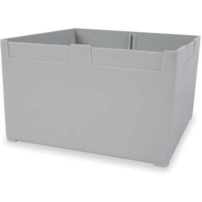 Storage Bin,Gray,6-1/8 In. L,6-