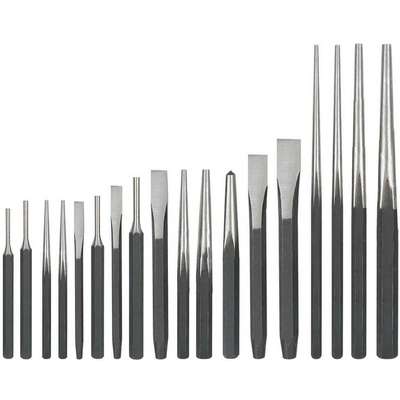 Punch And Chisel Set,18 Pc